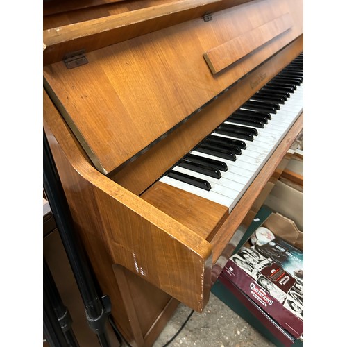 399A - MINI UPRIGHT PIANO. CRANE & SONS. LIGHT OAK PLAYS WELL. ON CASTERS.  SIZE 50 DEEPTH  X 100 HIGHT X  ... 