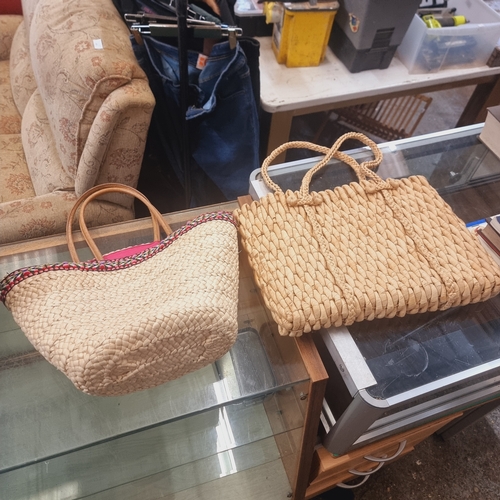 106A - TWO WICKER SHOPPING BAGS