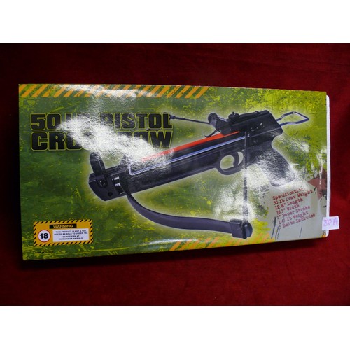 80A - A 50LB PISTOL CROSSBOW INCLUDING 5 BOLTS. NEW AND PACKAGED