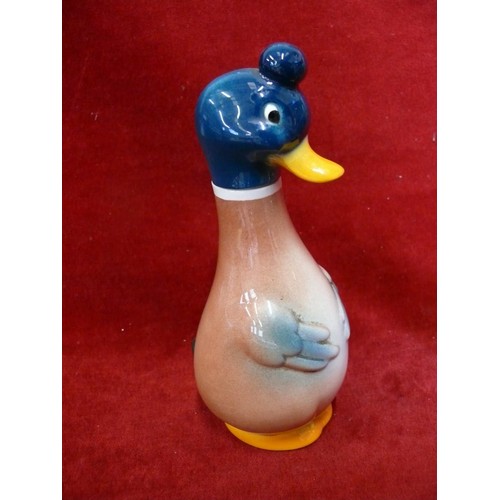 3 - A SET OF GOEBEL PORCELAIN DUCKS , A CRUET SET SALT PEPPER MUSTARD OIL JAM POT AND A LITTLE DUCK SWIM... 