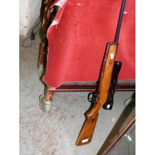 47 - A N.A.C. COMMANDO .22 AIR RIFLE MADE IN SPAIN COMPLETELY OVERHAULED NEW SEALS, SPRINGS THE WORKS. IT... 