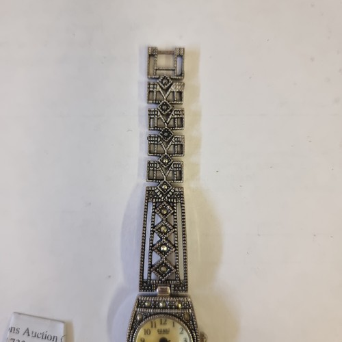 14 - A LOVELY MARCASITE CENSI WATCH