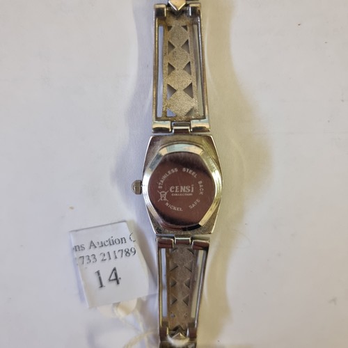 14 - A LOVELY MARCASITE CENSI WATCH