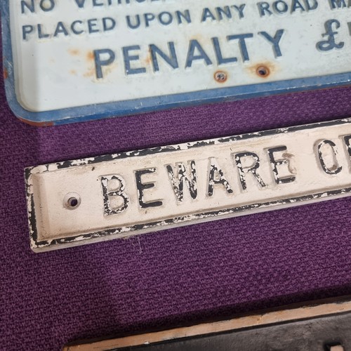 76 - RAILWAY CAST IRON SIGN ' BEWARE OF THE TRAIN' REPRO