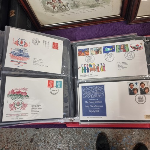 98 - GB FIRST DAY COVER ETC NICELY PRESENTED IN 3 ALBUMS, MANY HAVE SPECIAL POST MARKS.