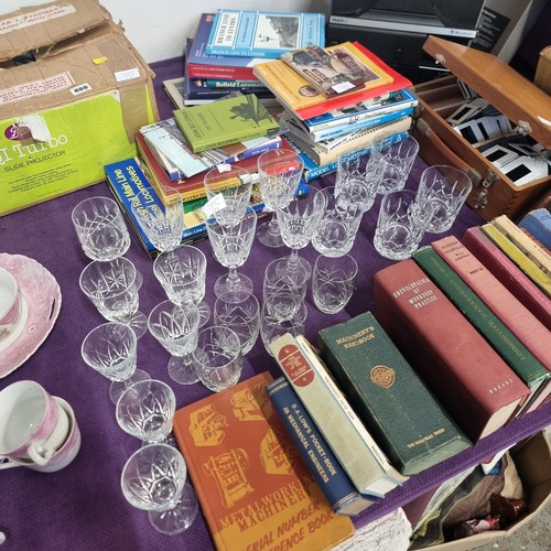 111 - GLASS TUMBLERS, WINE GLASSES SPIRIT GLASSES, 22 ITEMS IN EXCELLENT CONDITION