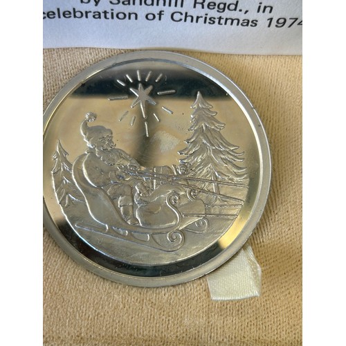 20 - STERLING SILVER PROOF MEDAL IN CASE - LIMITED EDITION - 50 GRAMS 1.767OZ BY SANDHILL REGD FOR CHRIST... 