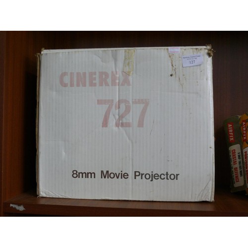 127 - CINEREX 727 8mm MOVIE PROJECTOR BOXED