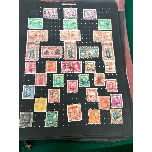 45 - TWO EARLY TO MID 20TH CENTURY STAMP ALBUMS - GEORGE V, GEORGE VI, A FEW VICTORIA, MOSTLY BRITISH OVE... 