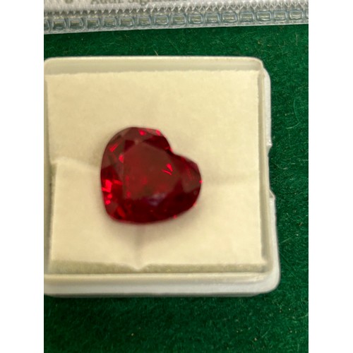 43 - HEART RUBY  WITH ORIGINAL LABORATORY CERTIFICATE