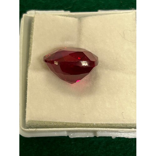 42 - HEART RUBY  WITH ORIGINAL LABORATORY CERTIFICATE