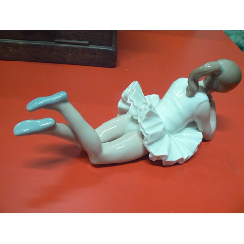 57A - LLADRO NAO FIGURINE OF BALLERINA LAYING DOWN