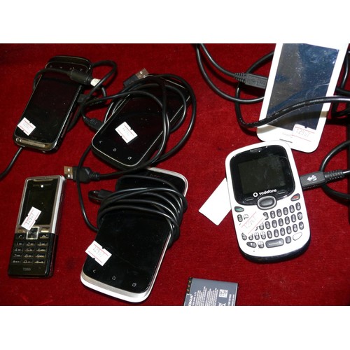 64 - 8 X MOBILE PHONES WITH CHARGERS INCLUDING  NOKIA, SAMSUNG, HTC, SYDNEY