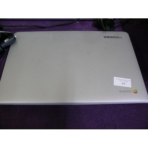 69 - TOSHIBA LAPTOP, MODEL CB30--104 WITH CHARGER