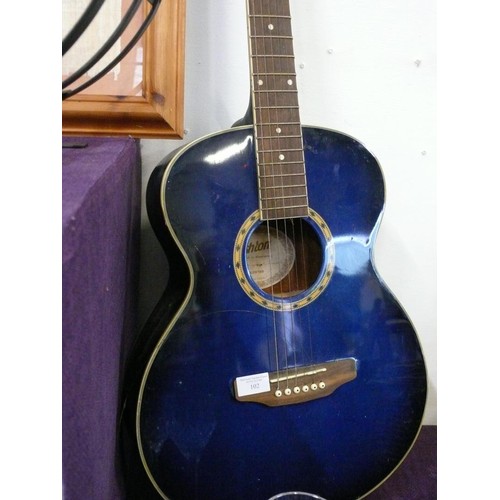 102 - ASHTON, AUSTRIA -  MODEL NoSL29 TBB ACOUSTIC GUITAR IN TEAL BLUE