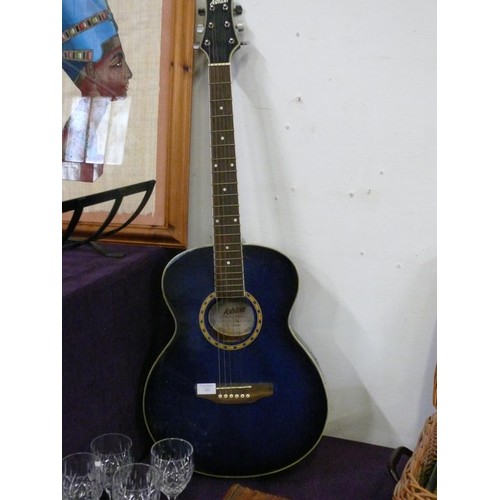 102 - ASHTON, AUSTRIA -  MODEL NoSL29 TBB ACOUSTIC GUITAR IN TEAL BLUE