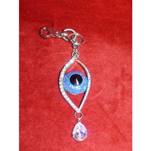 22 - BUTLER AND WILSON  LARGE CRYSTAL 'EYE' KEYRING