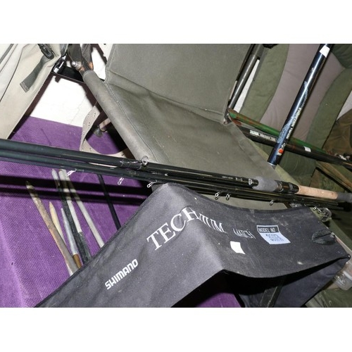 145 - SHIMANO TECHNIUM MATCH 390FA FAST ACTION FISHING ROD, WITH ITS ORIGINAL CLOTH CARRY CASE.