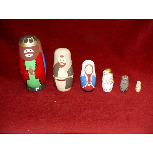 92 - NATIVITY RUSSIAN DOLL SET