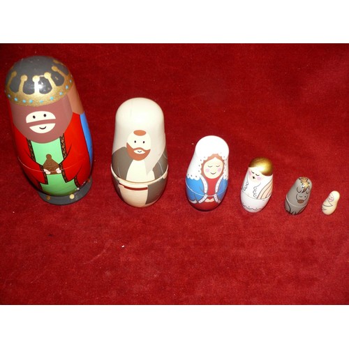 92 - NATIVITY RUSSIAN DOLL SET