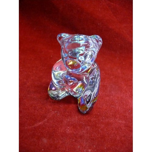 95 - HADRIAN CRYSTAL BEAR, CRYSTAL BOWL AND SEVERAL MURANO SWEETS