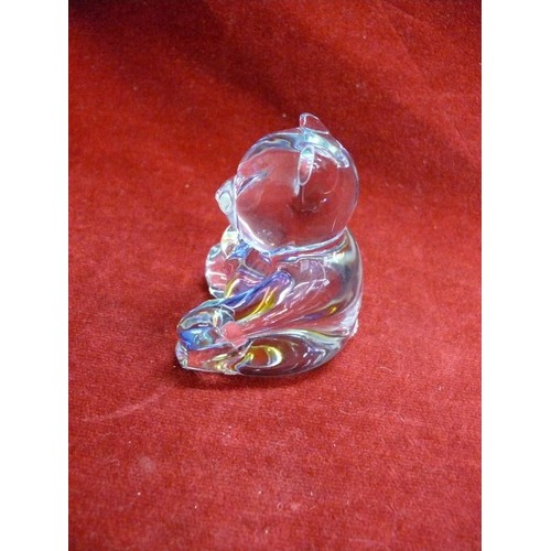 95 - HADRIAN CRYSTAL BEAR, CRYSTAL BOWL AND SEVERAL MURANO SWEETS