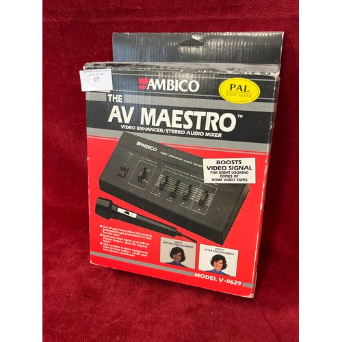 97 - THE AV MAESTRO VIDEO ENHANCER/STEREO AUDIO MAKER, BOXED