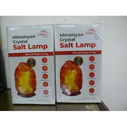 125 - 2 MAGIC SALT HIMALAYAN SALT LAMP NEW AND BOXED