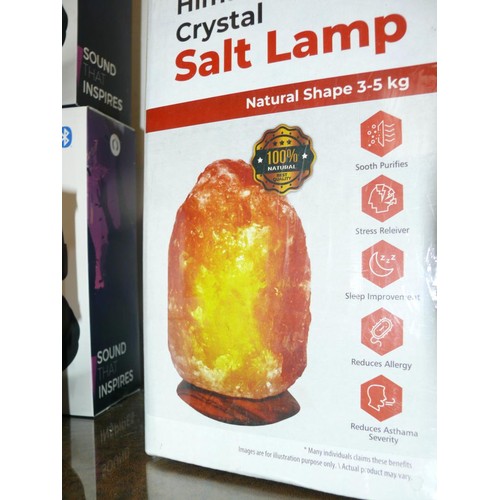 125 - 2 MAGIC SALT HIMALAYAN SALT LAMP NEW AND BOXED