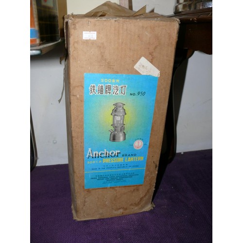 131 - ANCHOR BRAND 500 C.P. PRESSURE LANTERN WITH ORIGINAL BOX.