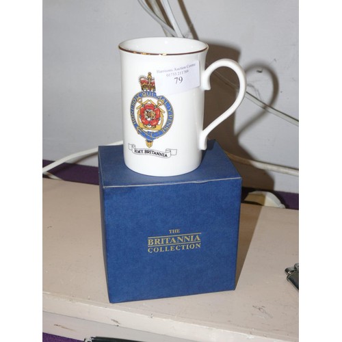 79 - H.M.Y BRITANNIA COMMEMORATIVE MUG AND BOX