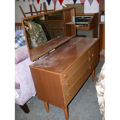 427 - MID CENTURY RETRO DRESSING TABLE AND MIRROR