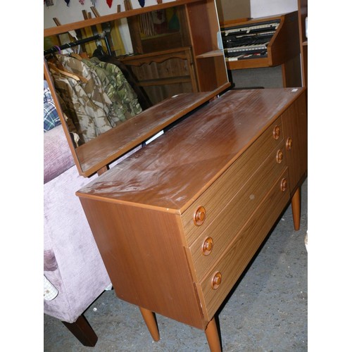 427 - MID CENTURY RETRO DRESSING TABLE AND MIRROR