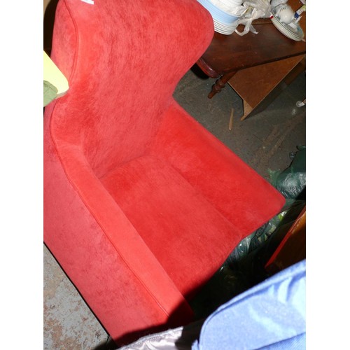 431 - PINK VELOUR NURSING CHAIR