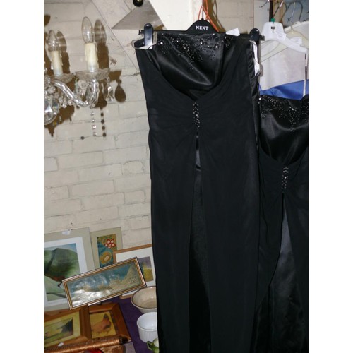 168 - BLACK BRIDESMAID/PROM DRESS WITH DIAMANTE DETAIL BY ETERNITY BRIDE SIZE 12