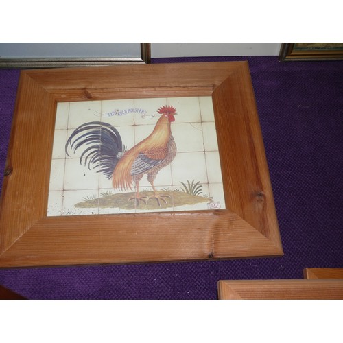 172 - COLLECTION OF FARMYARD ANIMAL PRINTS MOSTLY IN PINE FRAMES