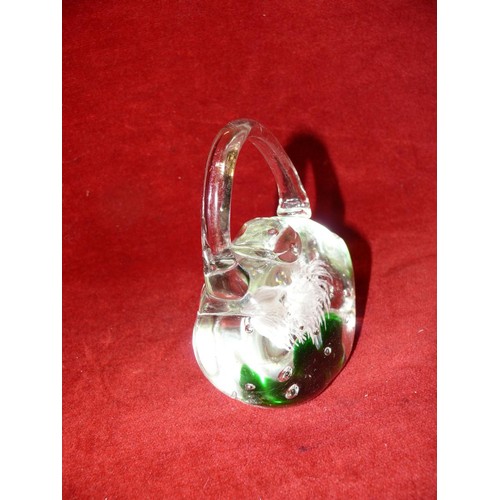 76 - GLASS HANDBAG PAPERWEIGHT FROM MILAN, BOXED