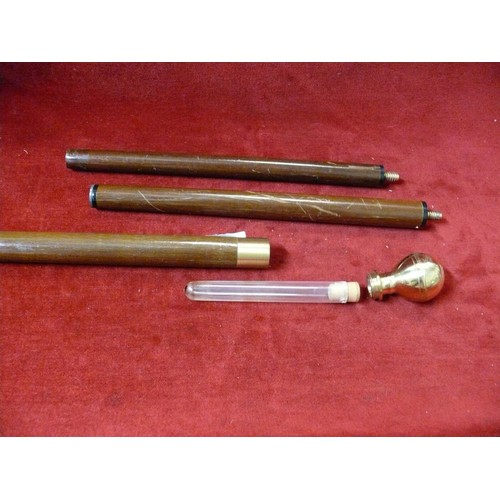 89 - SWAGGER STICK WITH INTERNAL FLASK (STICK IS IN 2 PARTS)