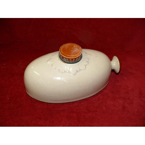 95 - DENBY VINTAGE STONEWARE 2 PINT  BED WARMER