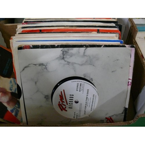 115 - SELECTION OF SINGLE RECORDS 45's SIMPLY RED,  STEVIE WONDER, FOREIGNER,  MICHAEL BALL ETC