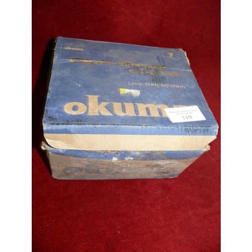 119 - OKUMA OPTI-DRAG ODB-140 FISHING REEL WITH BOX