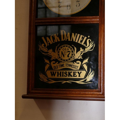 125 - JACK DANIELS OLD No7 WHISKEY ADVERTISING CLOCK