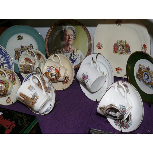 144 - LARGE COLLECTION OF COMMEMORATIVE MUGS AND CUPS - GEORGE 1893,  QUEEN ALEXANDRA AND KING EDWARD 1902... 