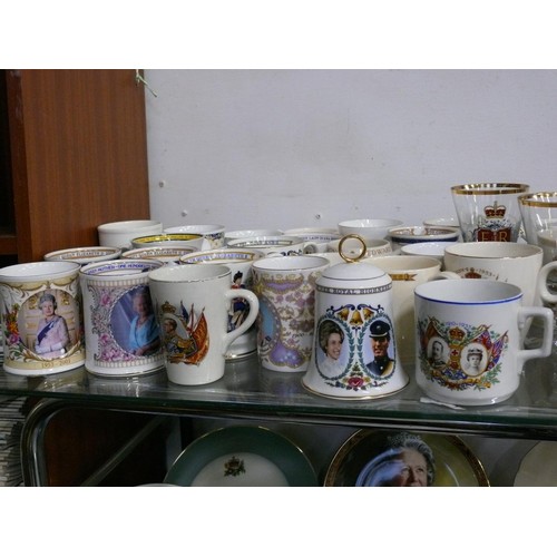 144 - LARGE COLLECTION OF COMMEMORATIVE MUGS AND CUPS - GEORGE 1893,  QUEEN ALEXANDRA AND KING EDWARD 1902... 