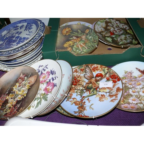 138 - MIXED COLLECTION OF DISPLAY PLATES - FAIRIES, ROYAL ALBERT,  COALPORT ETC