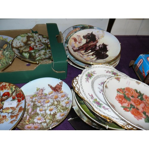 138 - MIXED COLLECTION OF DISPLAY PLATES - FAIRIES, ROYAL ALBERT,  COALPORT ETC