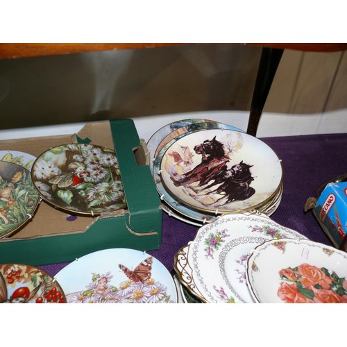 138 - MIXED COLLECTION OF DISPLAY PLATES - FAIRIES, ROYAL ALBERT,  COALPORT ETC