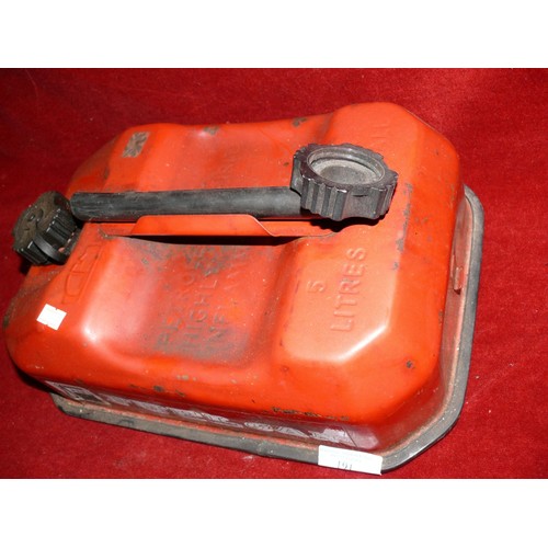 192 - VINTAGE RED 5L PETROL CAN