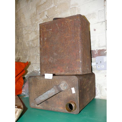 205 - 2 VINTAGE PETROL CANS