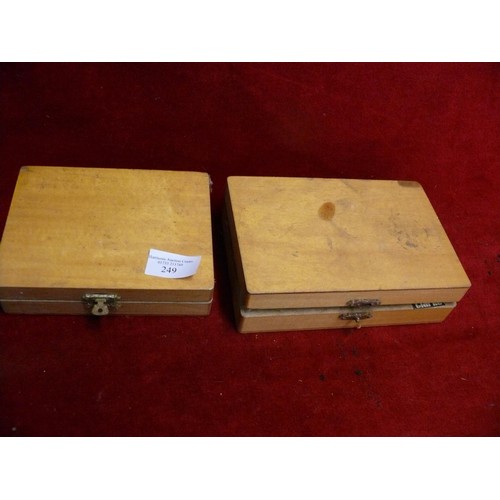 249 - 2 FORSTNER BIT SETS IN WOODEN BOXES